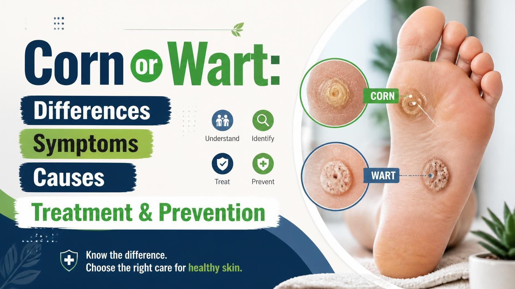 corn vs wart